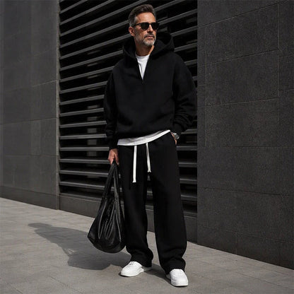 Men's Half-Zip Hoodie and Joggers Set
