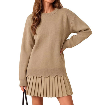 Women's Sweater and Pleated Skirt Set