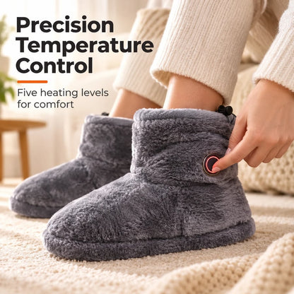 USB Heated Plush Boot Slippers