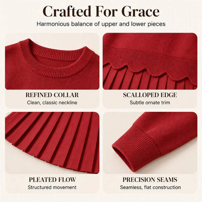 Women's Sweater and Pleated Skirt Set