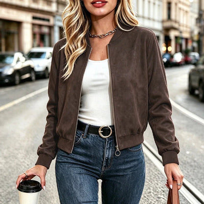 Women's Zip-Front Bomber Jacket