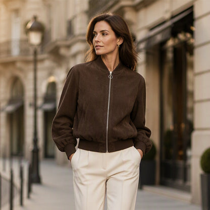 Women's Zip-Front Bomber Jacket