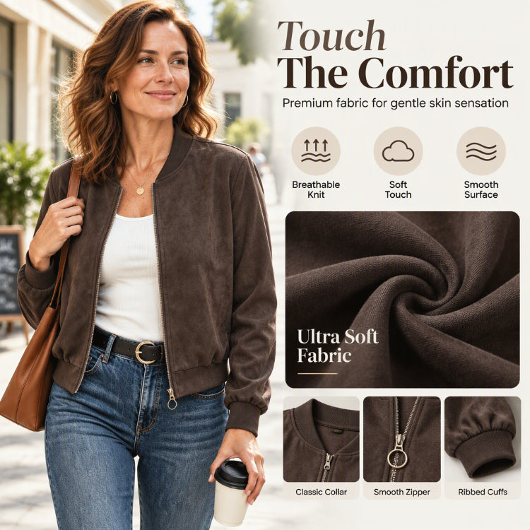 Women's Zip-Front Bomber Jacket