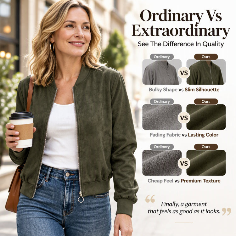 Women's Zip-Front Bomber Jacket