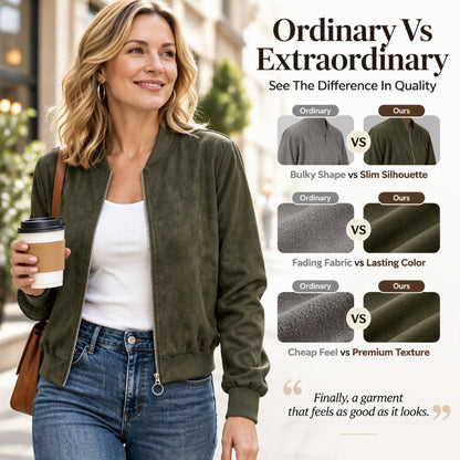 Women's Zip-Front Bomber Jacket
