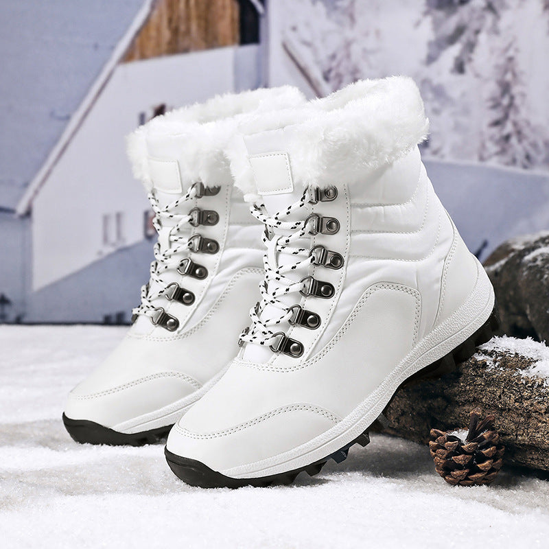 Women's Winter Ankle Boots with Faux Fur Cuffs
