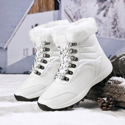 Women's Winter Ankle Boots with Faux Fur Cuffs
