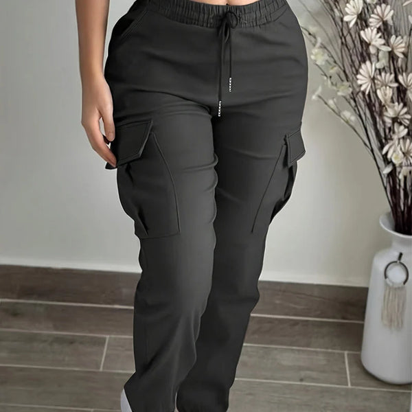 Women's Drawstring Waist Cargo Pants