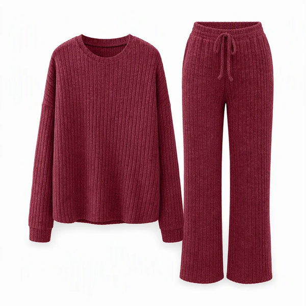 Women's Ribbed Two-Piece Lounge Set