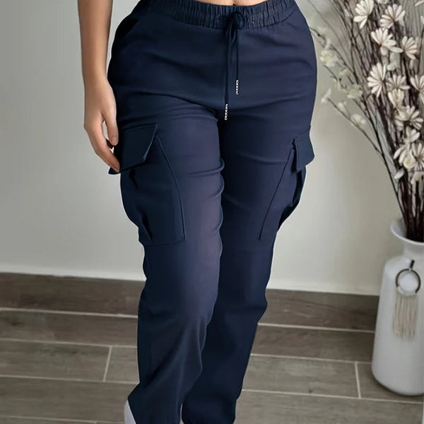 Women's Drawstring Waist Cargo Pants