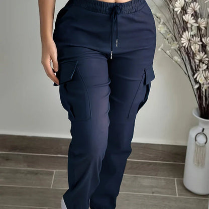 Women's Drawstring Waist Cargo Pants
