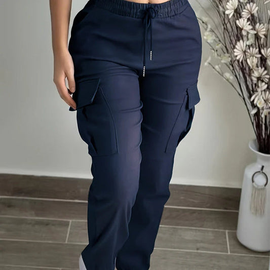 Women's Drawstring Waist Cargo Pants