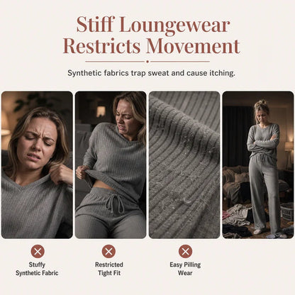 Women's Ribbed Two-Piece Lounge Set