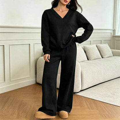 Women's Off-the-Shoulder Sweatshirt and Pants Set