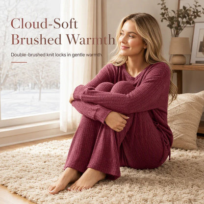 Women's Ribbed Two-Piece Lounge Set
