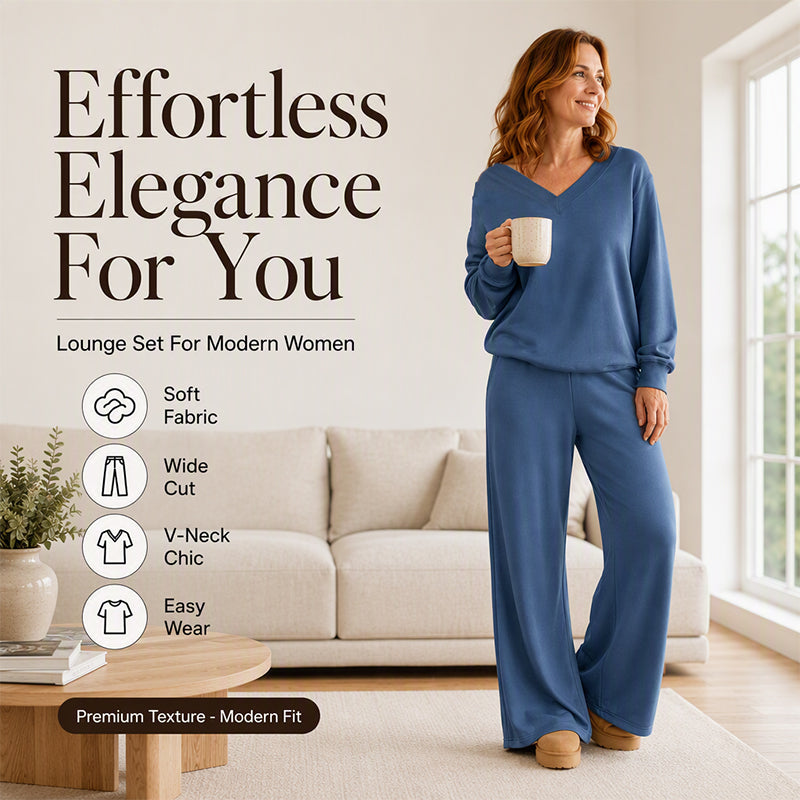 Women's Off-the-Shoulder Sweatshirt and Pants Set