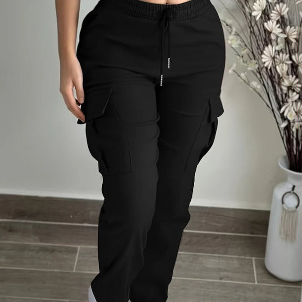 Women's Drawstring Waist Cargo Pants