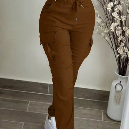 Women's Drawstring Waist Cargo Pants