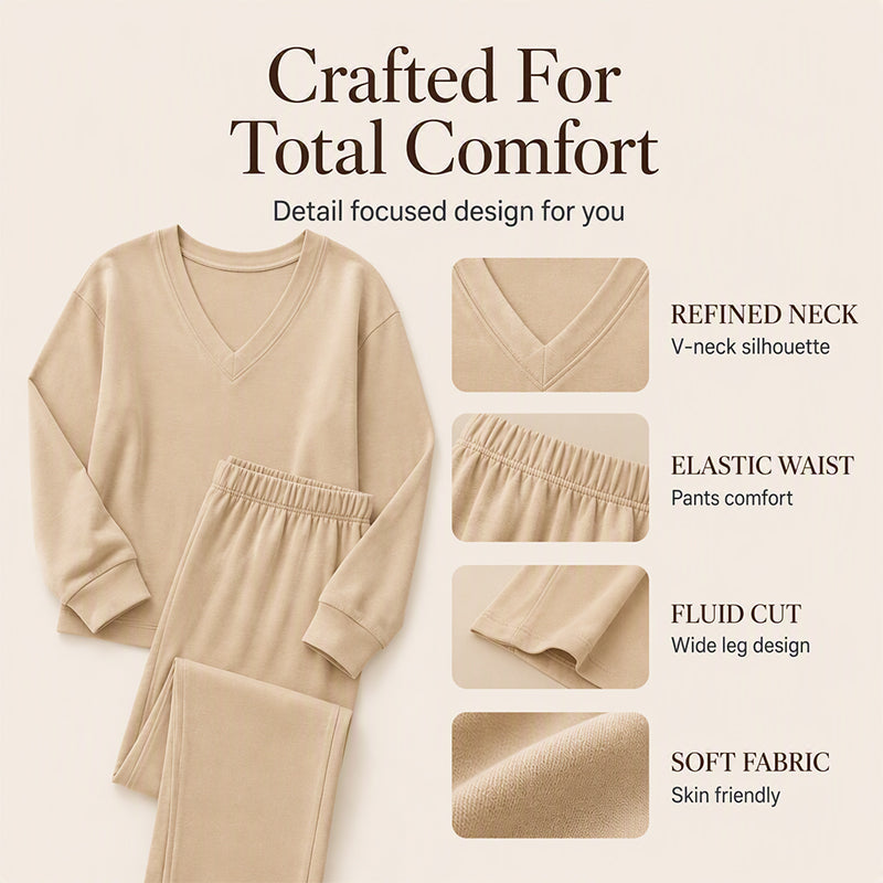 Women's Off-the-Shoulder Sweatshirt and Pants Set
