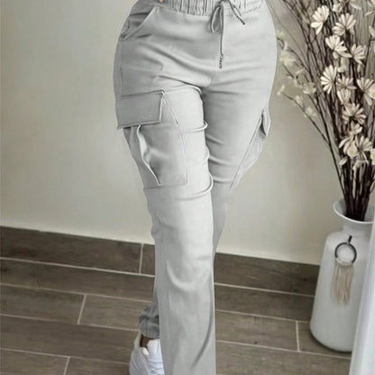 Women's Drawstring Waist Cargo Pants