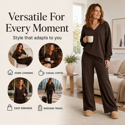 Women's Off-the-Shoulder Sweatshirt and Pants Set