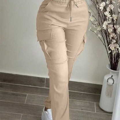 Women's Drawstring Waist Cargo Pants