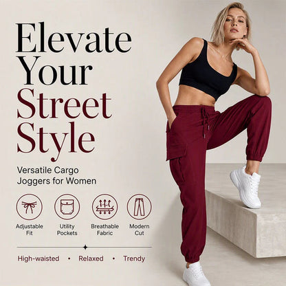 Women's Drawstring Waist Cargo Pants