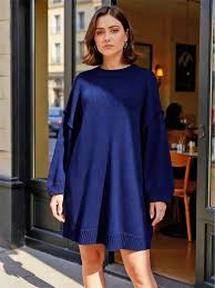 Women's Relaxed Knit Sweater Dress