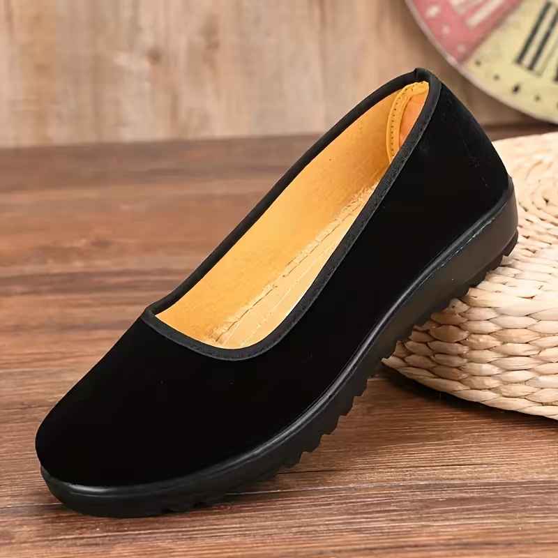 Women’s Round-Toe Elastic Slip-On Everyday Loafer Sneakers