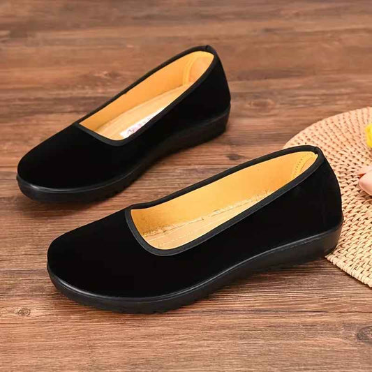 Women’s Round-Toe Elastic Slip-On Everyday Loafer Sneakers