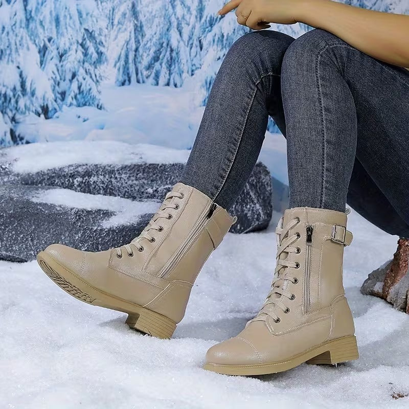 Women's Mid-Calf Lace-Up Boots