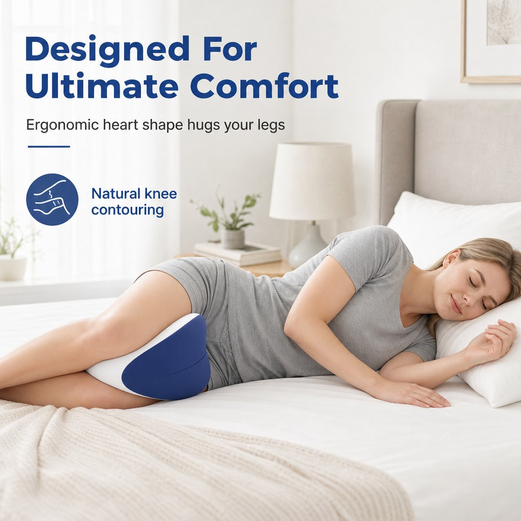 Heart-Shaped Knee Pillow for Side Sleepers