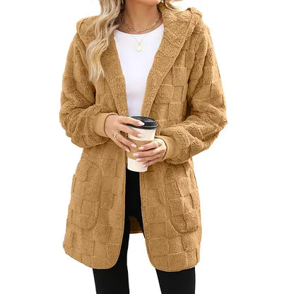 Women's Hooded Textured Cardigan
