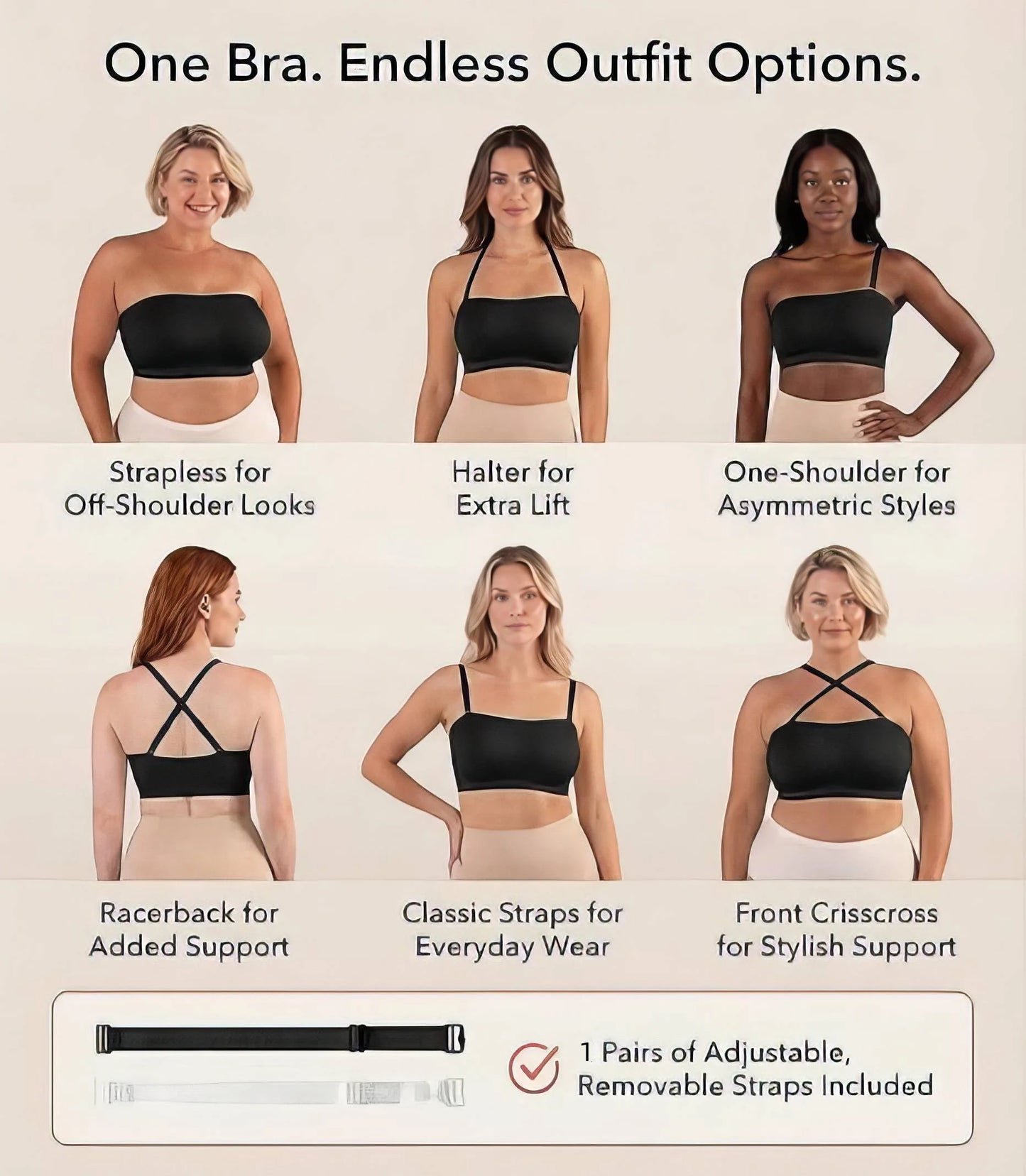 Women's Strapless Bandeau Bra