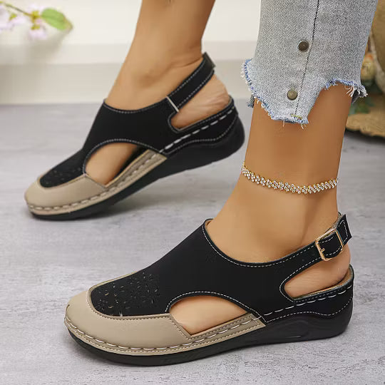 Women's Cutout Slingback Wedge Sandals