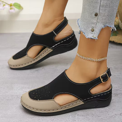 Women's Cutout Slingback Wedge Sandals