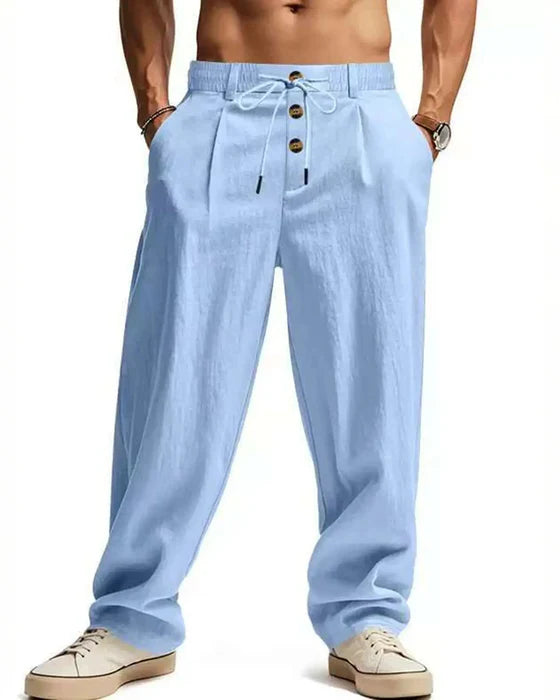 Men’s Casual Drawstring Straight Leg Pants
