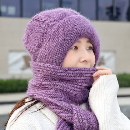 Women's Hooded Knit Scarf