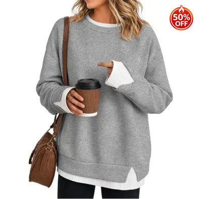 Women’s Layered Look Relaxed Sweatshirt
