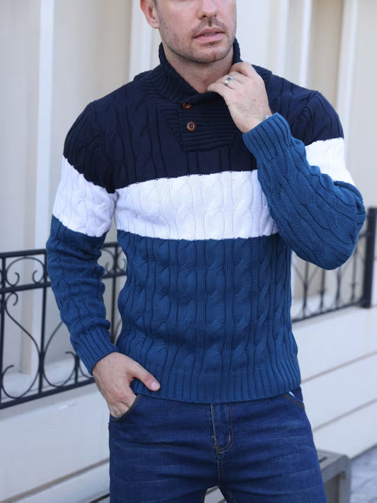 Men’s Ribbed Knit Business Sweater