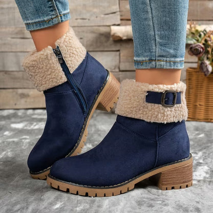 Women's Cuff Buckle Ankle Boots