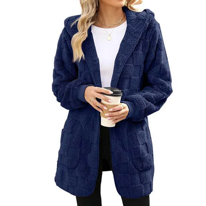 Women's Hooded Textured Cardigan