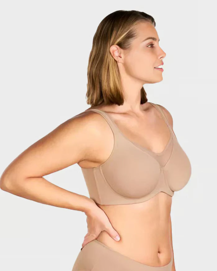 Women's Sheer Mesh Full-Coverage Bra