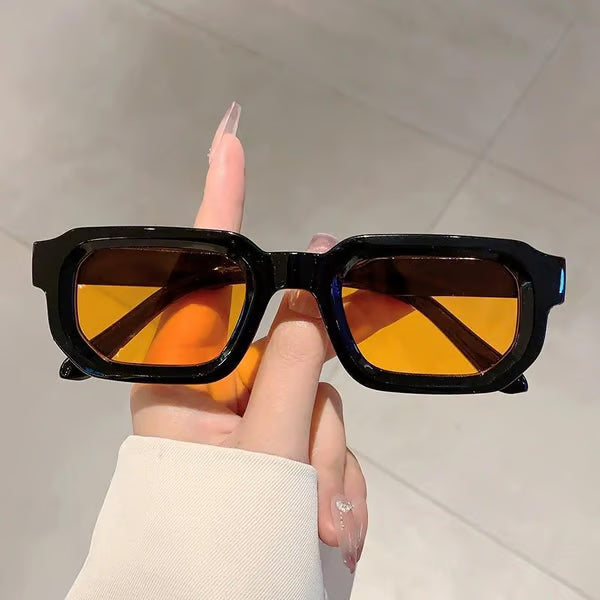 Unisex Vintage Rectangle Frame Sunglasses