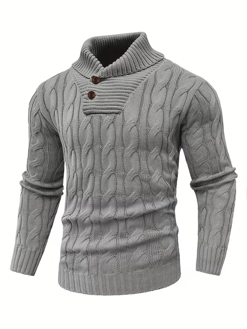 Men’s Ribbed Knit Business Sweater