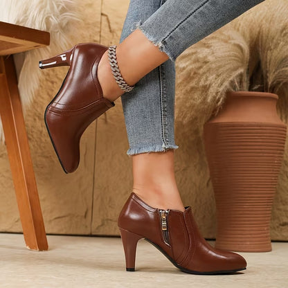 Women's Pointed Toe High Heel Ankle Boots