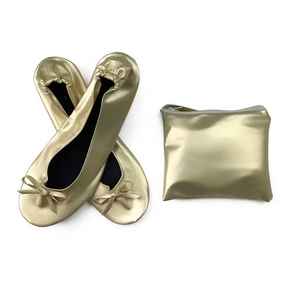 Women's Foldable Ballet Flats with Storage Pouch