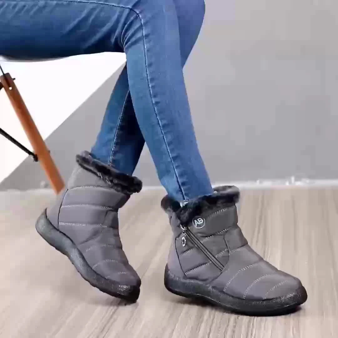 Women's Fuzzy Trim Ankle Boots
