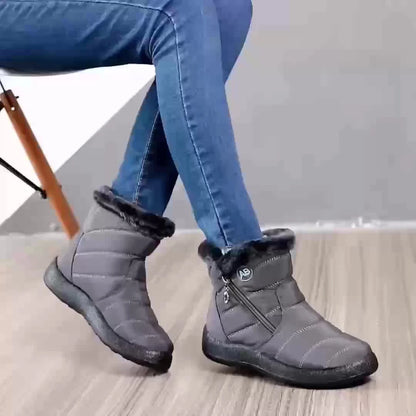 Women's Fuzzy Trim Ankle Boots