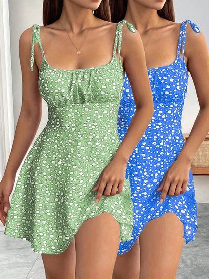 Women's Floral Tie-Shoulder Camisole Dress